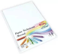 Papier techniczny brystol A4 biały 100 arkuszy