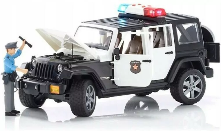 Bruder. Jeep Wrangler Unlimited Rubicon policyjny - tantis.pl