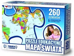 Puzzle Edukacyjne 260. Mapa świata