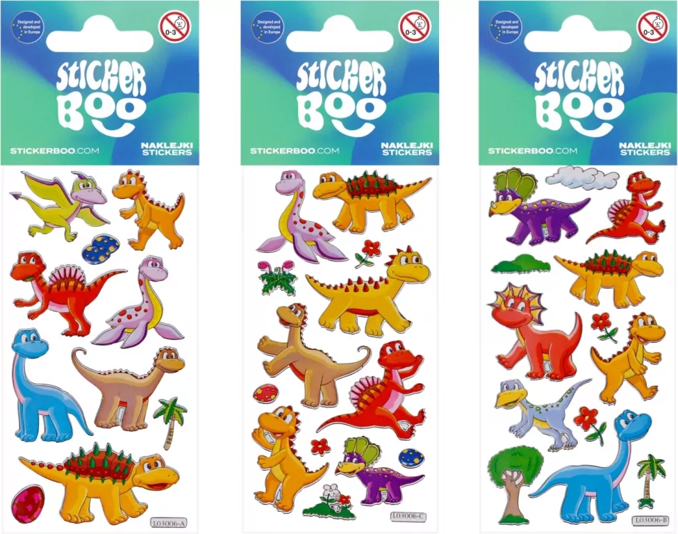 Naklejki Sticker BOO silver dinozaury - tantis.pl