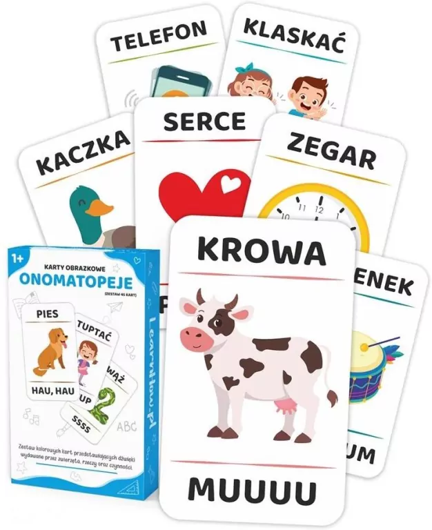Karty obrazkowe. Onomatopeje - tantis.pl