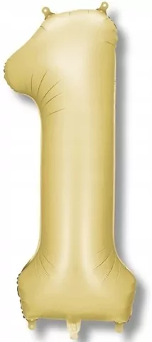 Balon foliowy cyfra 1 86cm złoty - tantis.pl