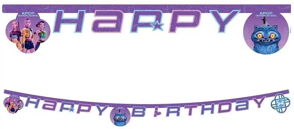 Baner Procos Happy Birthday K-pop Demon Hunters - tantis.pl