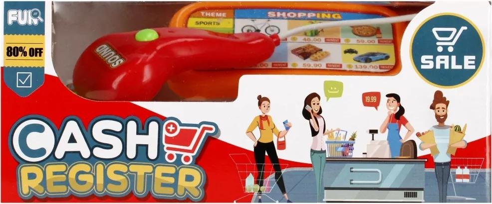 Kasa sklepowa na baterie z akcesoriami - tantis.pl