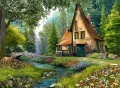 Puzzle 2000. Toadstool Cottage Castorland - tantis.pl