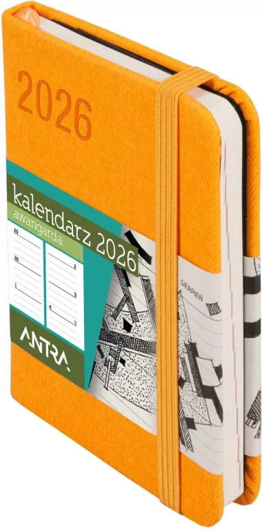 Kalendarz 2026 A7 Awangarda TDW pomarańczowy - tantis.pl