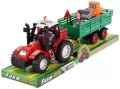 Traktor z przyczepą i spychaczem - tantis.pl