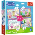 Puzzle 4w1 Peppa uwielbia przygody TREFL - tantis.pl