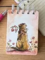 Kołonotes A7 SSN38 Golden retriever z kwiatami - tantis.pl