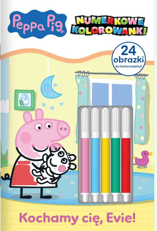 Kochamy cię, Evie! Świnka Peppa. Numerkowe kolorowanki - tantis.pl
