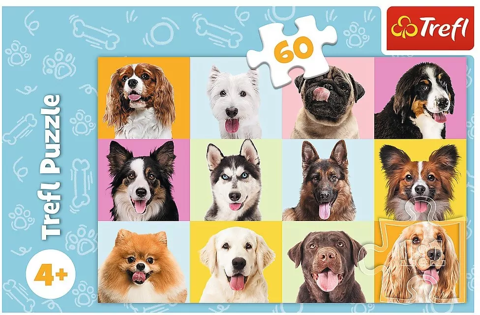 Puzzle 60. Słodkie psiaki. 17374 - tantis.pl