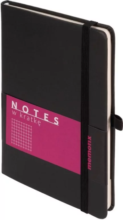 Notes. Memofix B6 kratka. Czarny - tantis.pl