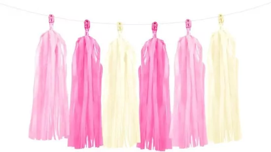 Girlanda frędzle róże