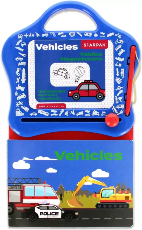Tablica magnetyczna do nauki rysunków Vehicles - tantis.pl
