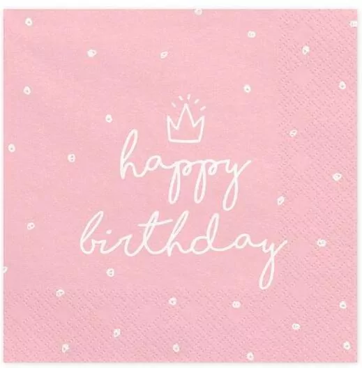 Serwetki Happy Birthday 33x33cm - tantis.pl