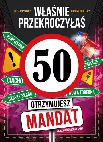 Karnet Urodziny 50 - tantis.pl