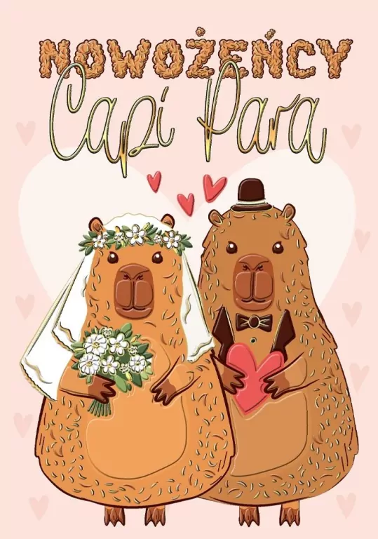 Karnet A5 Ślub Capy Pary - tantis.pl