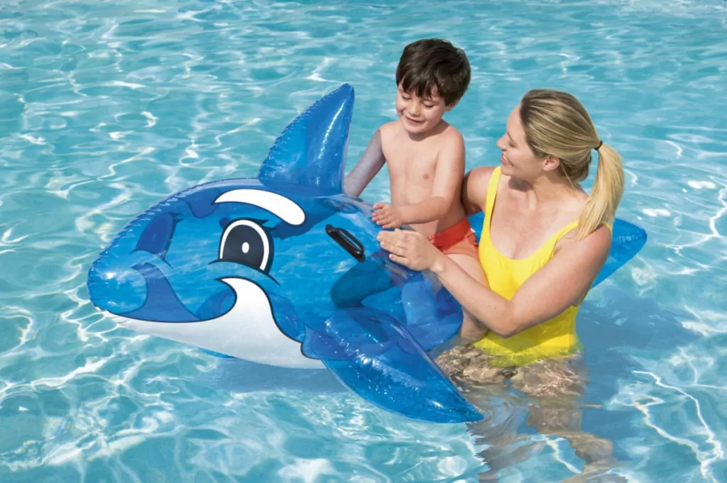 Delfin do pływania z uchwytami 1.57m x 94cm - tantis.pl