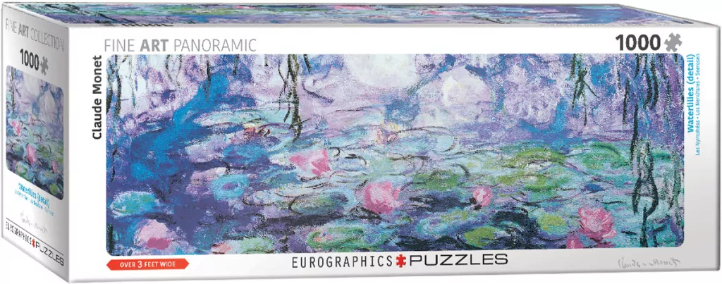 Puzzle 1000 Lilie wodne, Claude Monet, Panorama - tantis.pl