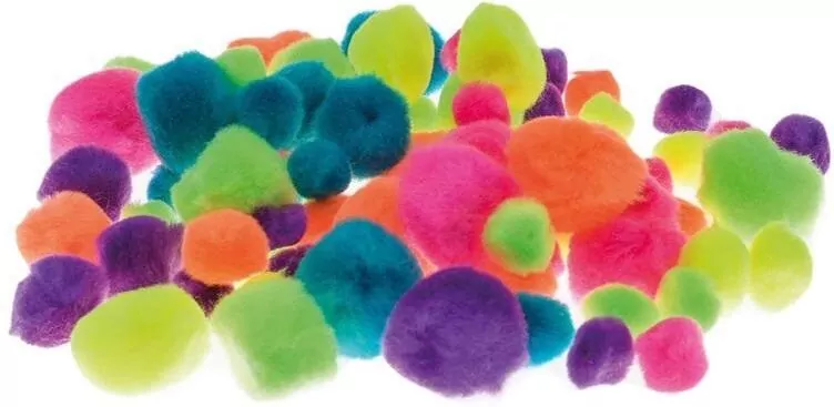 Pompony neonowe, 78 sztuk - tantis.pl