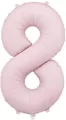 Balon foliowy cyfra 8 86cm jasny różowy - tantis.pl