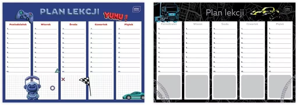 Plan lekcji A4 Boys mix - tantis.pl