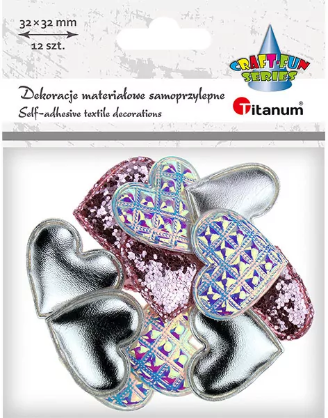 Dekoracje samoprzylepne serca 32x29mm - tantis.pl