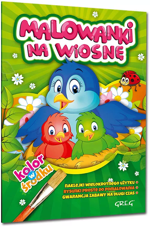 Malowanki na wiosnę. Malowanki z kolorowym wzorem - tantis.pl