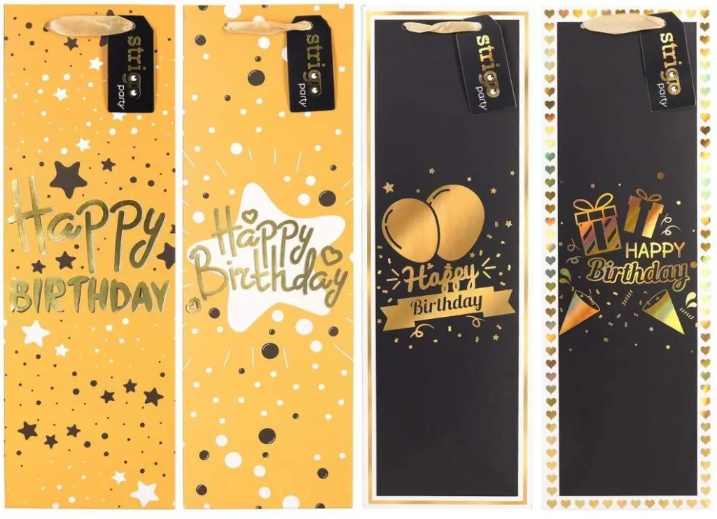 Torba prezentowa Party 12x36x9cm mix STRIGO - tantis.pl