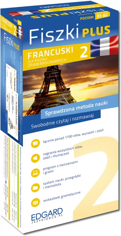 Francuski Fiszki Plus dla śred. zaaw. 2 - tantis.pl