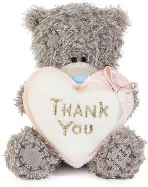 Miś - Thank You z sercem 11cm - tantis.pl