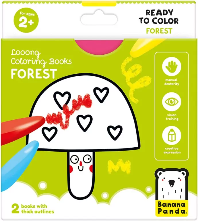 Looong Coloring Books - Ready To Color. FOREST 2+ - tantis.pl
