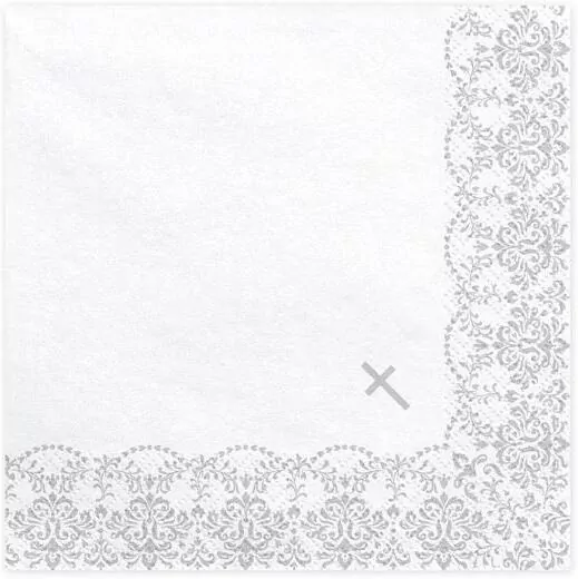 Serwetki 33x33cm. Komunijne z ornamentem - tantis.pl