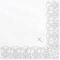 Serwetki 33x33cm. Komunijne z ornamentem - tantis.pl