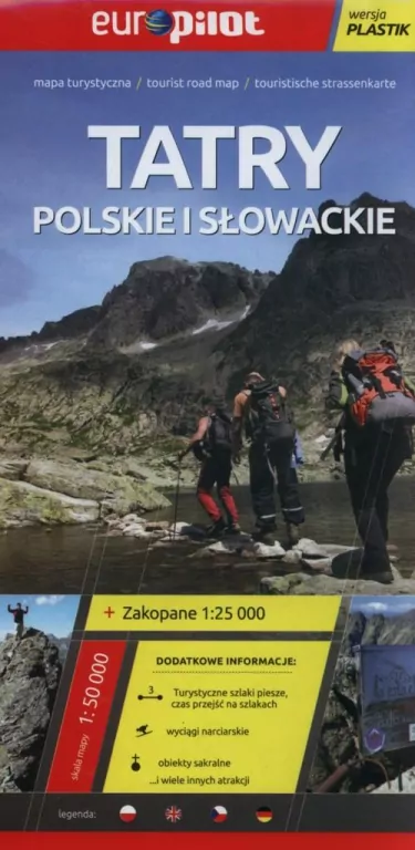 Tatry polskie i słowackie. Mapa turystyczna EuroPilot - tantis.pl