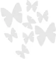 Konfetti pneumatyczne Motylki papierowe białe 60cm - tantis.pl