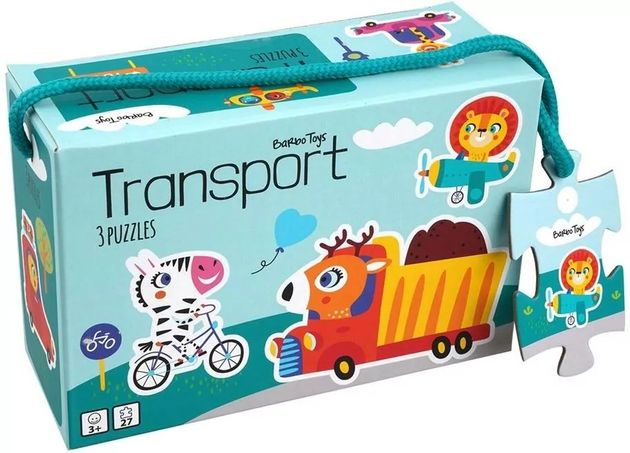 Moje pierwsze puzzle, 3 układanki, 6, 9, 12 el. - tantis.pl