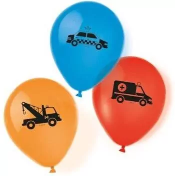 Balony lateksowe Pojazdy 22,8cm 6szt. - tantis.pl