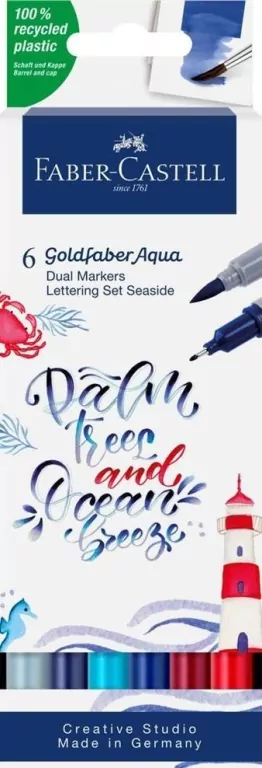 Pisak akwarelowy Goldfaber Aqua 6szt FABER CASTELL - tantis.pl