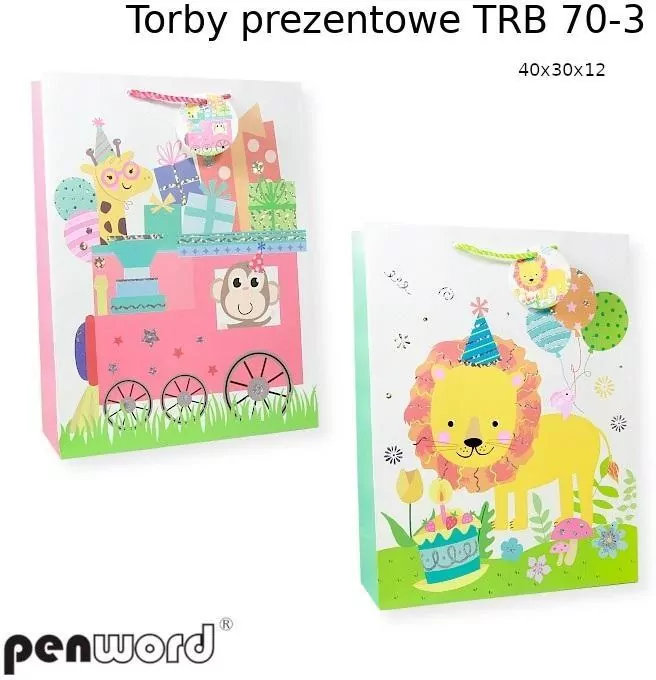 Torebka prezentowa 40x30x12cm, mix - tantis.pl