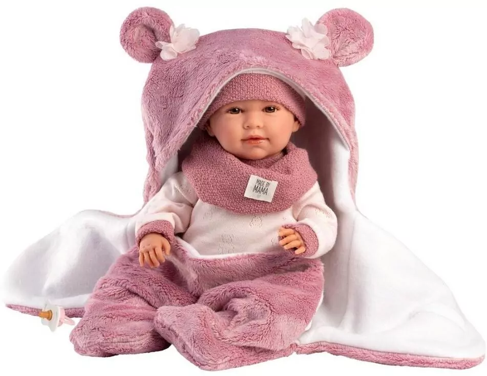 Lalka bobas Mimi płacząca z kocyko-przewijak. 42cm - tantis.pl