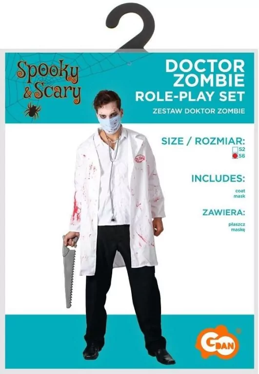 Strój dla dorosłych Doktor Zombie rozm. 56 - tantis.pl