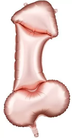 Balon foliowy Penis różowe złoto 55.5x112cm - tantis.pl