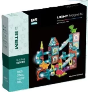 Klocki magnetyczne Tor z kulkami Dino 86el - tantis.pl