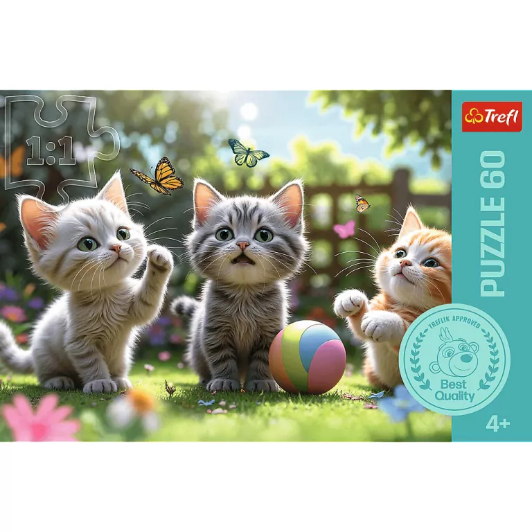 Puzzle 60 Trzy kociaki TREFL - tantis.pl