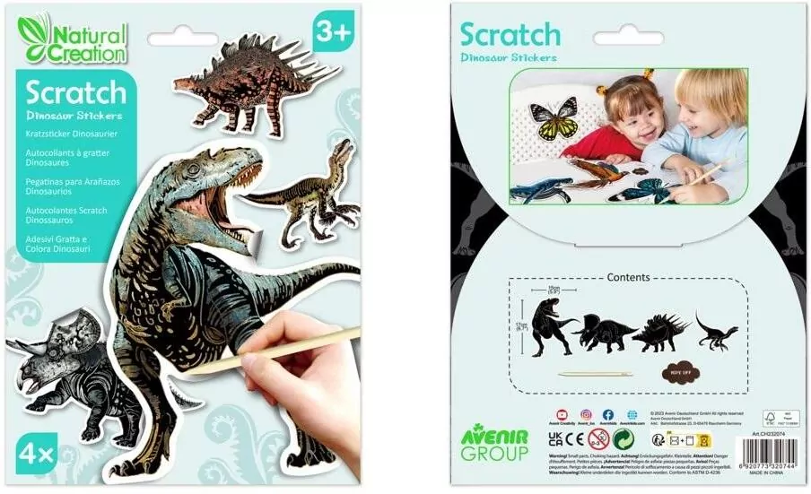 Naklejki do wydrapywania - Dinozaury - tantis.pl