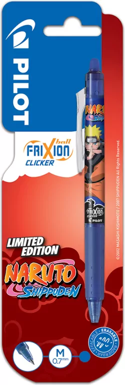 Pióro kulkowe Clicker Frixion Naruto Pilot niebieskie blister - tantis.pl