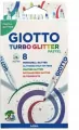 Giotto. Pisaki Turbo glitter pastel, 8 kolorów - tantis.pl
