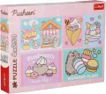 Puzzle Pusheen 4x250 Poznajcie Pusheena TREFL - tantis.pl