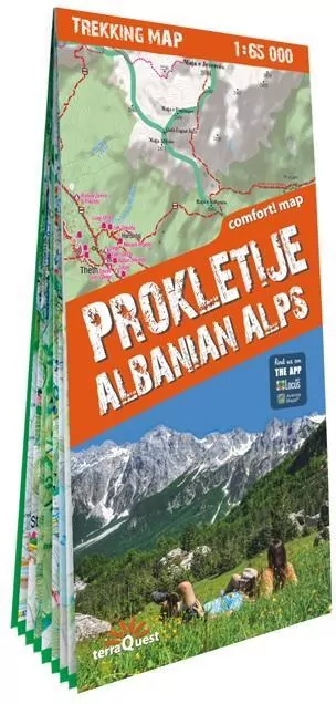Prokletije i Durmitor. Alpy Albanii i Czarnogóry. Mapa trekkingowa. 1:65 000 - tantis.pl